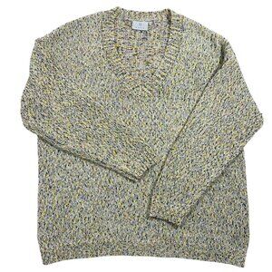 KAFFE V-neck sweater size medium multi colored
